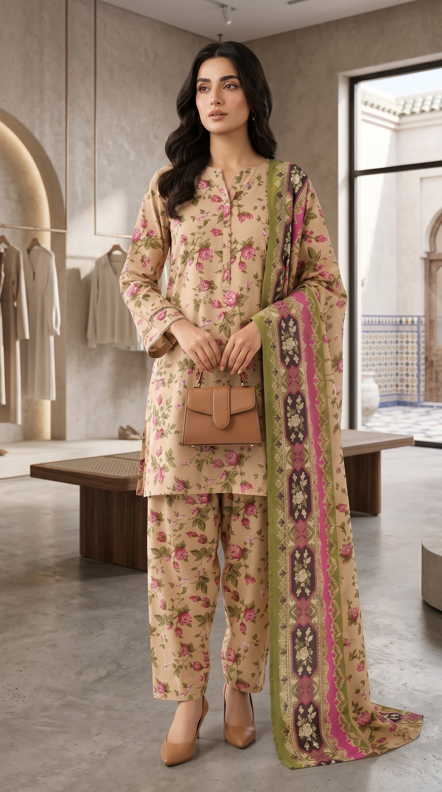 RTS | SHIRT, TROUSER & DUPATTA LAWN | PRINTED