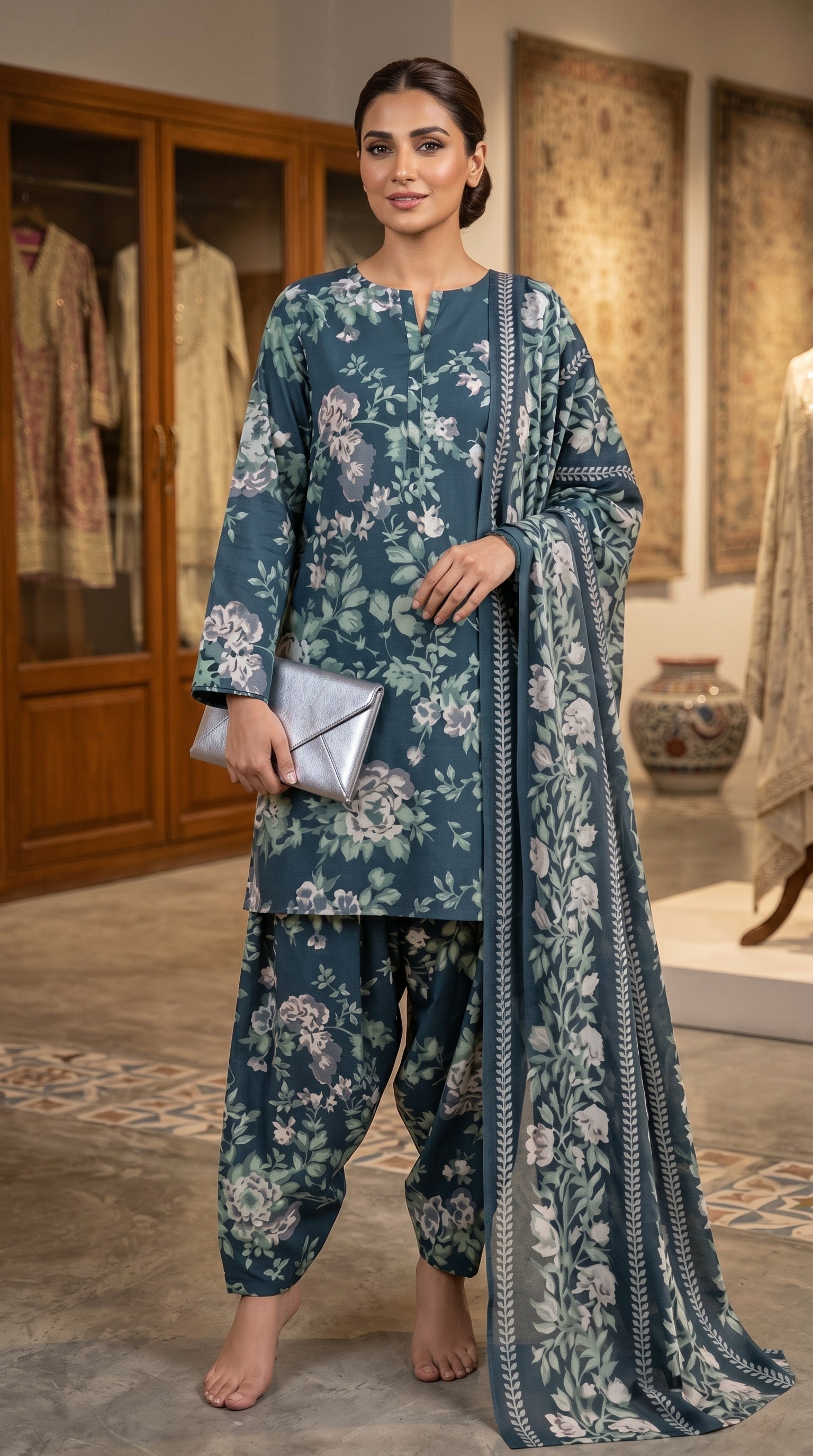 RTS | SHIRT, TROUSER & DUPATTA LAWN | PRINTED